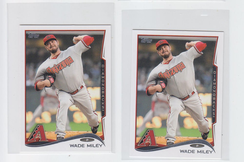 Wade Miley Trading Card Lot of (2) 2014 Topps Mini #170 Diamondbacks