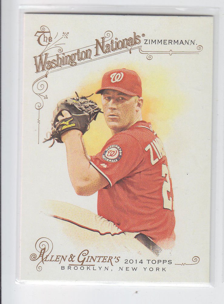 Jordan Zimmerman Trading Card Single 2014 Topps Allen & Ginter #134 Nationals