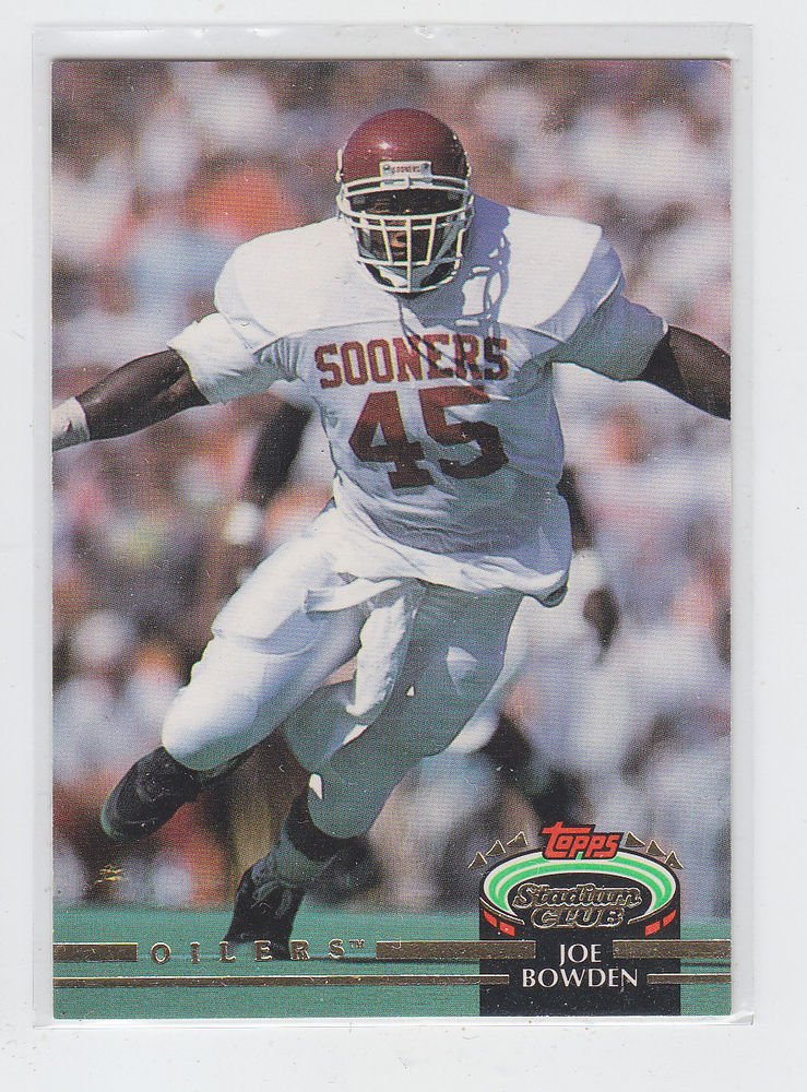 Joe Bowden RC Trading Card Single 1993 Stadium Club #501 Oilers