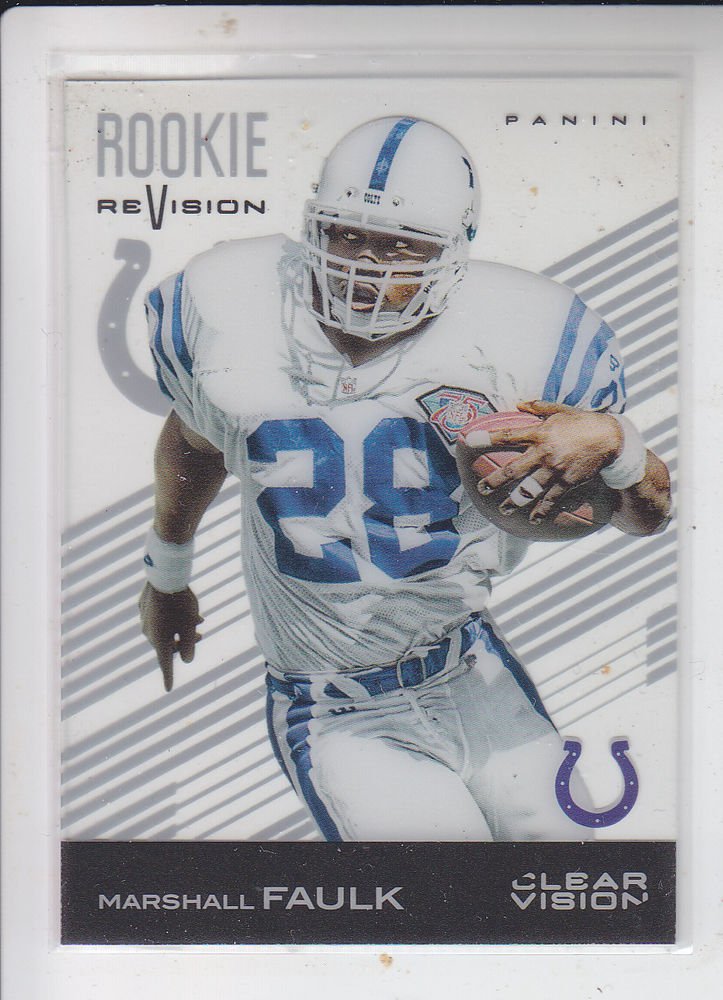 Marshall Faulk Acetate Rookie Revision 2015 Panini Clear Vision #89 Colts