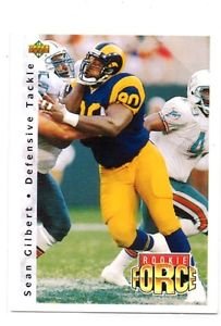 Sean Gilbert RC Tradng Card Single 1992 Upper Deck #424 Rams RF