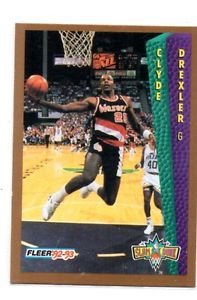 Clyde Drexler Slam Dunk Trading Card 1992-93 Fleer #270 Blazers