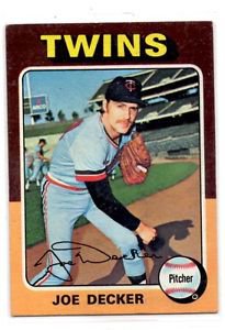 Joe Decker Trading Card Single1975 Topps 102 Twins NMT