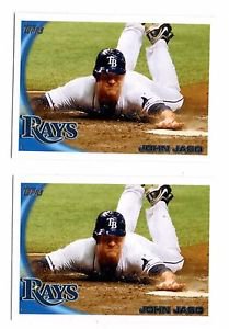 John Jaso Trading Card Lot of (2) 2010 Topps Update Series #US273 Rays