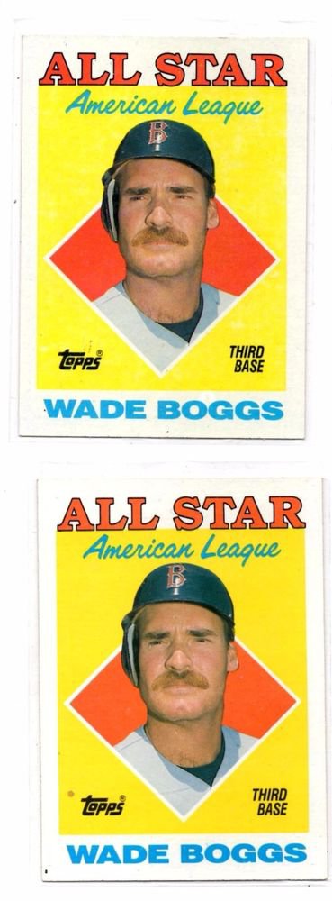 Wade Boggs Trading Card Lot of (2) 1988 Topps #388 Red Sox AS