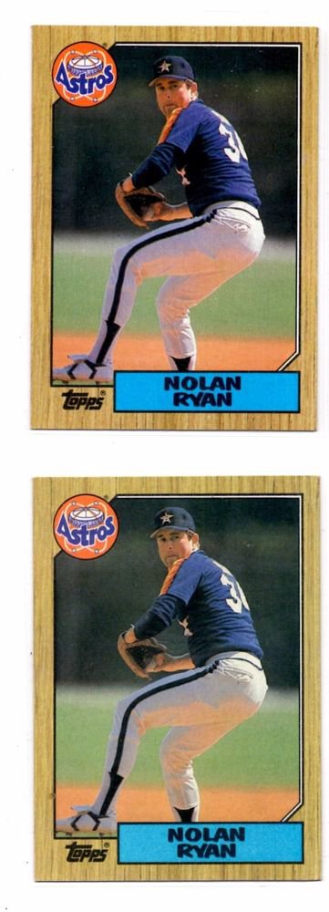 Nolan Ryan Trading Card Lot of (2) 1987 Topps #757 Astros