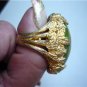 Rare Find! Vintage Pauline Rader Costume Collectible Bold 'Stone' Goldtone Ring