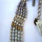 Masha Archer 5 row Pearl Collar Necklace -Must have! NWT!