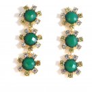 Emerald Soleil Stone Statement Earrings