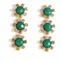 Emerald Soleil Stone Statement Earrings
