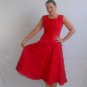 Vintage Alfred Werber of Saint Louis Red Dress Size small 4-6