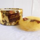 Vintage Faberge Woodhue Body Bath Powder with Wool Powder Puff