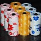 2250 DOG PET WASTE POOP PRINTED COLOR BAGS 150 REFILL ROLLS WITH PLASTIC CORE