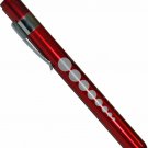 (100) Professional Medical Diagnostic Penlights With Pupil Gauge Red