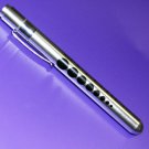 (3) Professional Medical Diagnostic Penlight With Pupil Gauge Silver w/BATTERIES