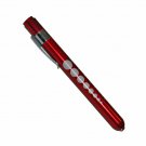 Professional Medical Diagnostic Penlights With Pupil Gauge Red w/Batteries