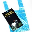 100 DOG PET WASTE POOP BAGS WITH HANDLES Blue by Petoutside Made In USA