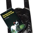 1000 DOG PET WASTE POOP BAGS WITH HANDLES Black by Petoutside Made In USA