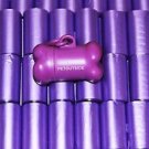 6000 DOG PET WASTE POOP BAGS 400 Purple REFILL 15 bags/ROLLS  + DISPENSER FREE