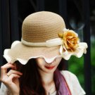 Wide Brim Straw Fedora Hat