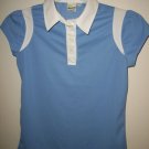 quagmire golf women blue n white polo shirt nwt UV prot quagmire golf women blue n white polo shirt nwt UV prot
