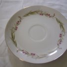 PRESTIGE FINE CHINA cherry blossom SAUCERS PLATES JAPAN PINK FLOWERS 4 PCS 5.5"D