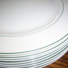 2 Arcoroc France 12 1/2" D Dinner Plates Green line band heavy ARC 35 RARE 2 Arcoroc France 12 1/2" D Dinner Plates Green line band heavy ARC 35 RARE