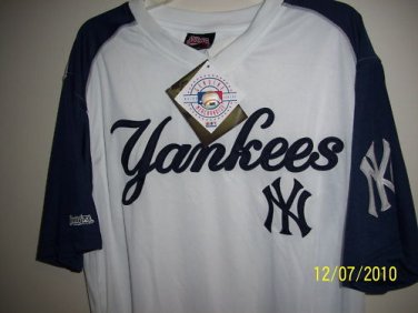 ny yankees  jersey  white blue XL MLB  stitches nwt