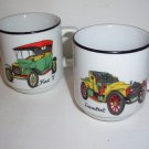 PORCELANA STEATITA BRAZIL CUP MUGS SET FORD T  LAMBERT CONVERIBLE RARE ITEMS