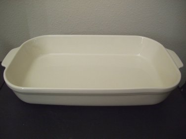Pfaltzgraff Aura Bone Beige Lasagna Baker Rectangular Baking Dish Excellent