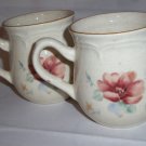 Vintage International China Stoneware SOMETHING SPECIAL Mugs X 2 pink flowers