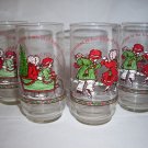 4 HOLLY HOBBIE  Coca Cola Christmas Holiday Tumblers  1977