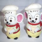Rare Vintage Salty & Peppy Salt and Pepper Shakers French Greek Chef orig plugs