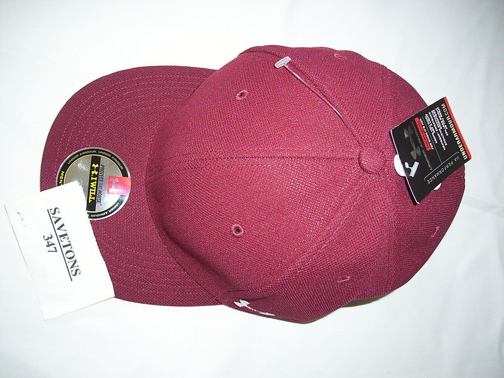 burgundy under armour hat