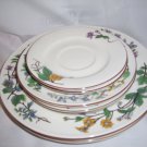 WOODHILL DINNER SALAD  SAUCER PLATES by CITATION FLORAL PATTERN EXCELLENT CONDTS