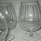 6 Mikasa Stephanie Glasses Optic Ribbed  5 1/8" H Excellent Hard To Find