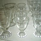 12-pc ANCHOR HOCKING BOOPIE GLASSES BUBBLE FOOT EXCELLENT