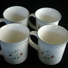 Pfaltzgraff Winterberry Coffee Mugs Cups set of 4 Excellent LOOK