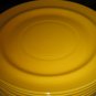 Home Yellow Embossed Rings Ribbed  7 Dinner Plates. LOOK