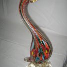 MURANO Art Glass DUCK Bird GOLD GLITTER FLECKS 13.5" H   LOOK