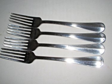 4 Towle  Stainless  Dinner Forks 8" Stainless Flatware