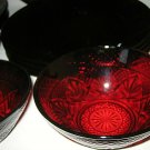 Set of 4 Cristal d' Arques Luminarc "Antique" Ruby Red Cereal Bowls 5 5/8" Set of 4 Cristal d' Arques Luminarc "Antique" Ruby Red Cereal Bowls 5 5/8"