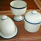 Dansk Bistro Christianshavn Butter Dish Sugar Bowl Goblet Excellent