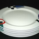 4 MIKASA MAXIMA High Spirits Dinner Plates CAK12 JAPAN LOOK