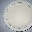 Gibson Housewares Casualware Blue Stripe Round Platter 12"Black Stamp Excellent