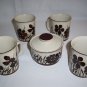 Design Four Stoneware Shadow Coffee Mugs cups Sugar Bowl & creamer 6-pc