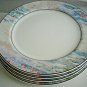 4-pc Set Mikasa Maxima MONET CAK01 Salad Plates Pastels 8 1/4" Never Used