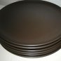 2-pc Crate & Barrel Camden Java Dark Brown Dinner Plates 10 1/2" D Hard to find