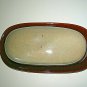 Sango Nova Brown 4933 Stoneware Butter Dish and plate brown glazed