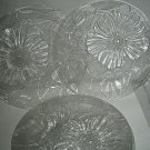 6 KIG INDONESIA HIBISCUS FLOWER 6 1/2" GLASS Dinner plates